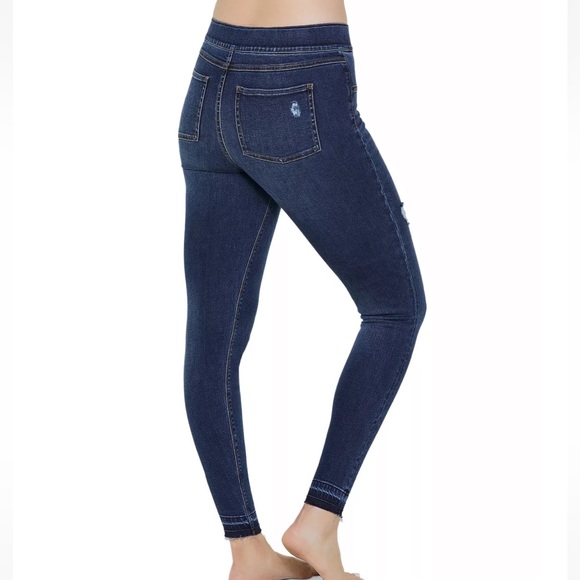 Spanx Women’s Distressed Denim Skinny Jean Leggings Small - Picture 2 of 14
